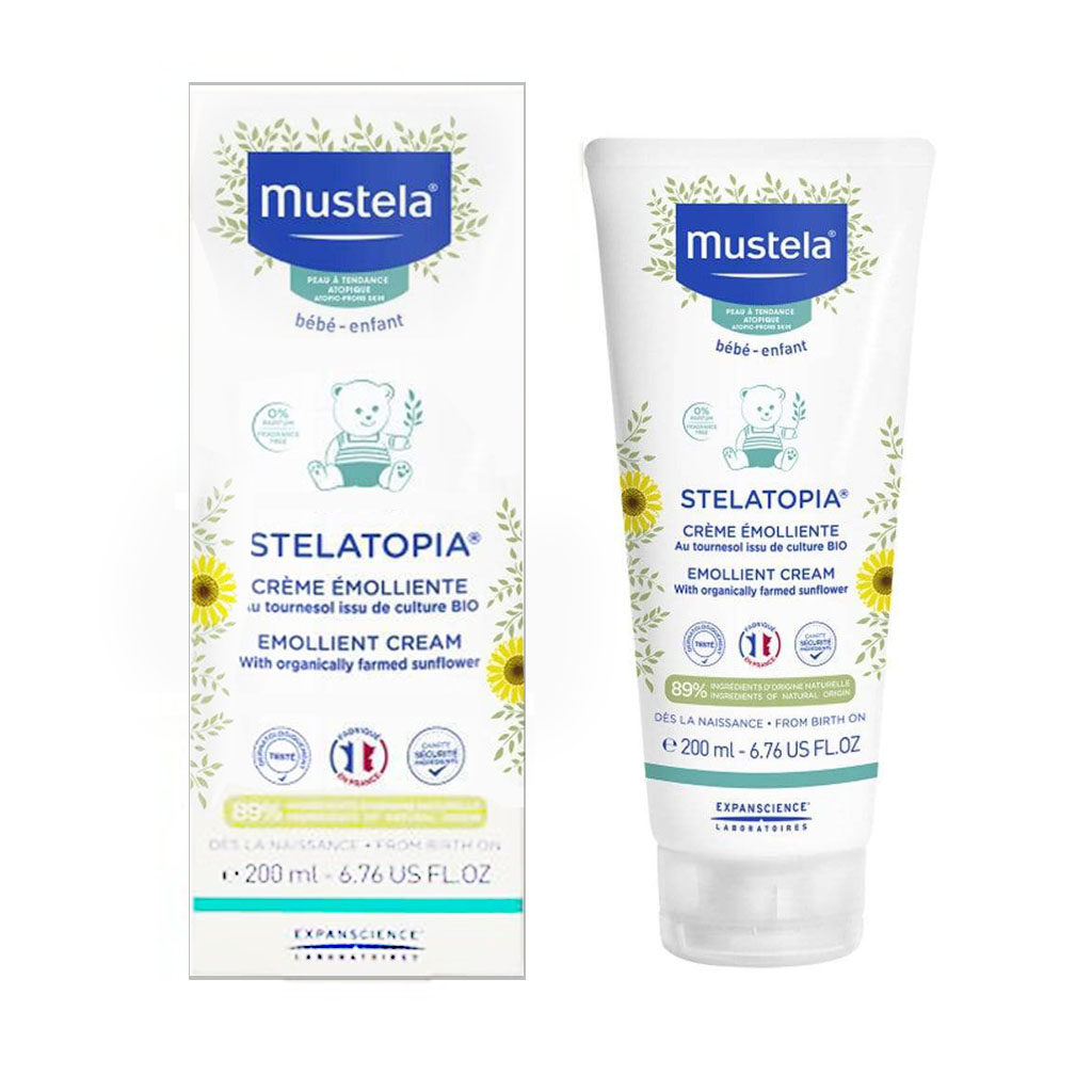 Kem Dưỡng Da Cho Trẻ Sơ Sinh Và Em Bé Da Chàm Mustela (200ml) Phiên Bản Mới