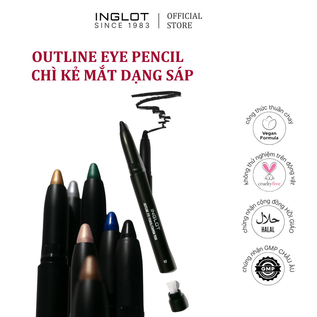 Phấn mắt nhũ nhung mịn dạng bút Outline Eye Pencil INGLOT
