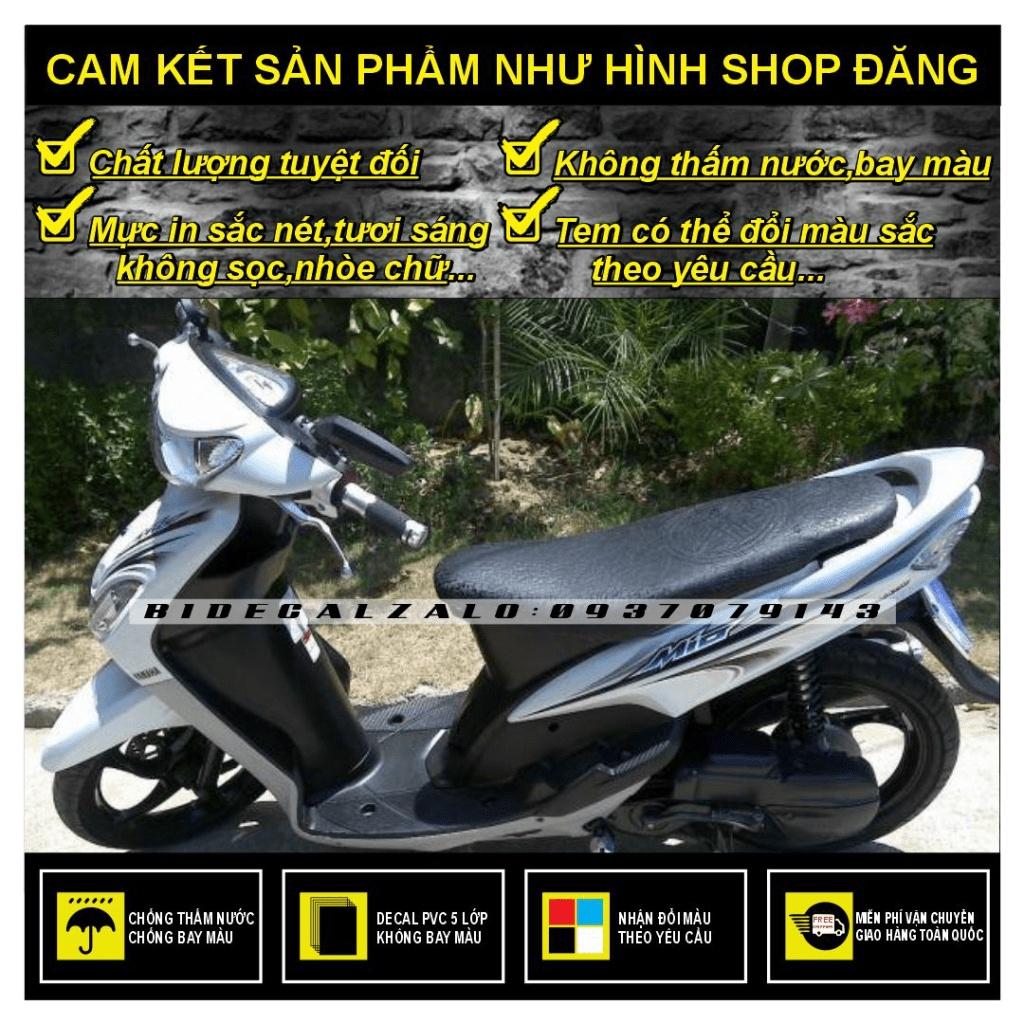 TEM RỜI MIO NHỎ ĐỜI ĐẦU MẪU THÁI DÁN XE TRẮNG - BI DECAL