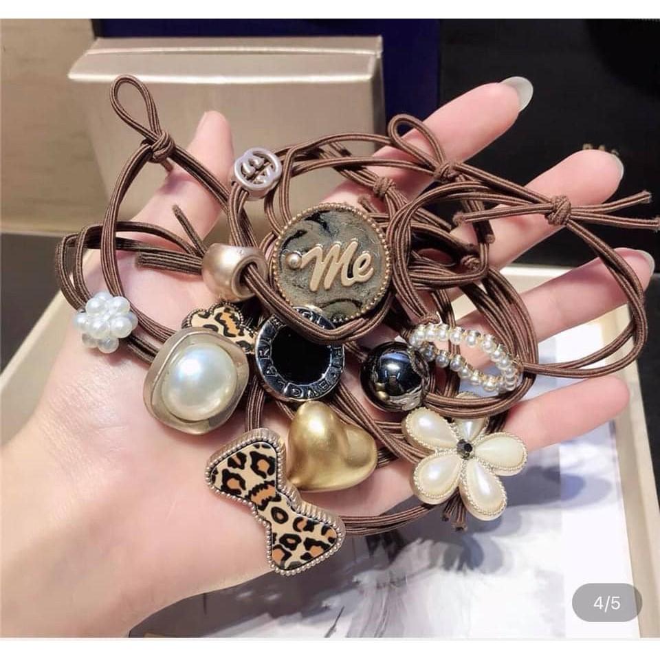 Set 60 chun buộc tóc nhiều mẫu