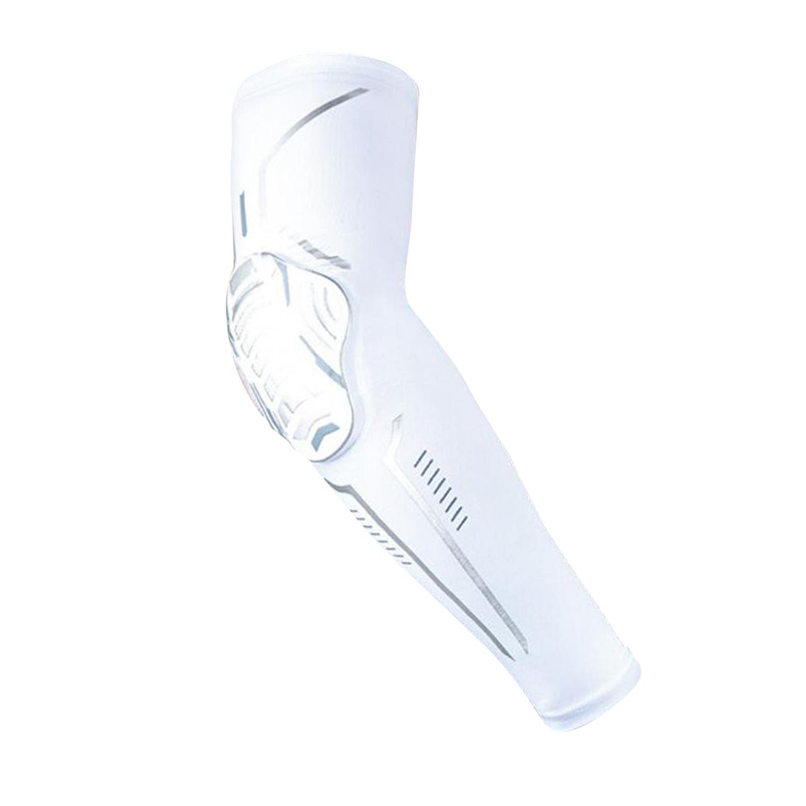 2xSkating Cycling Bike Adult Safety Guards Elbow Knee Pads Basketball Elbow White L