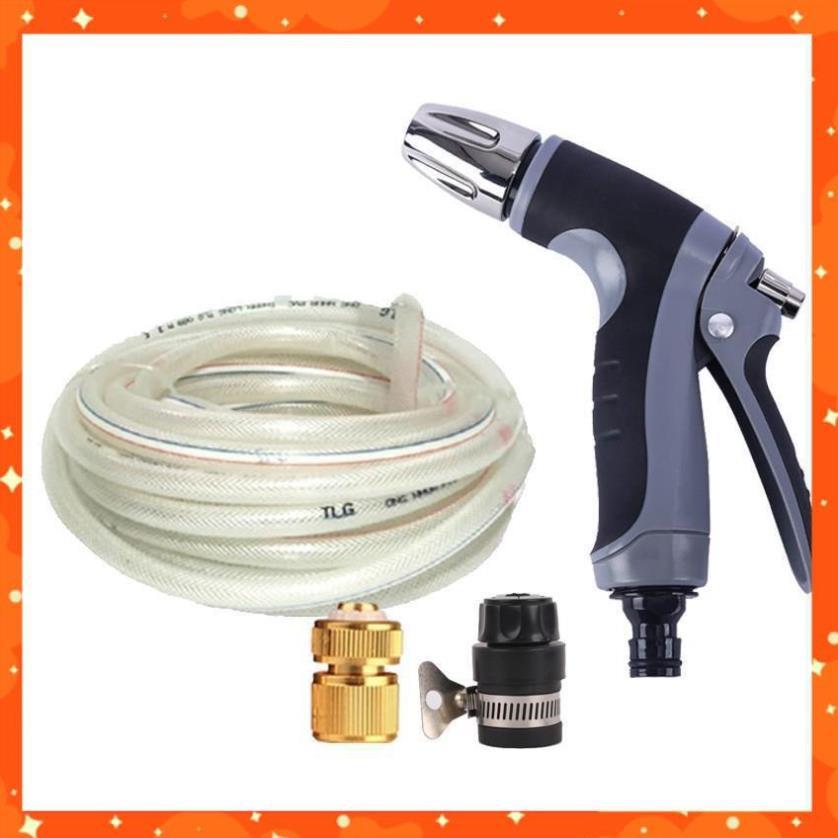 Bộ dây và vòi xịt tăng áp rửa xe tưới cây 7-10M 206817