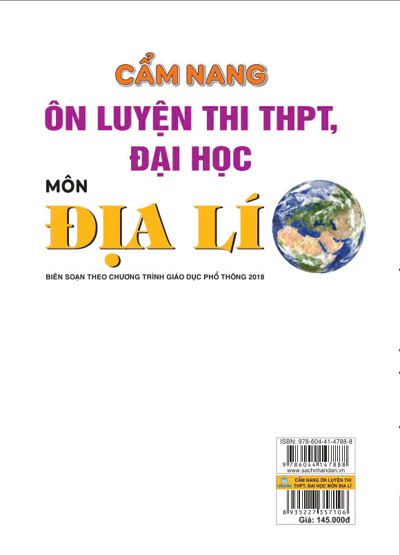 Sách - Cẩm Nang Ôn Luyện Thi THPT, Đại Học Môn Địa Lí - Biên soạn theo chương trình GDPT 2018 - ndbooks
