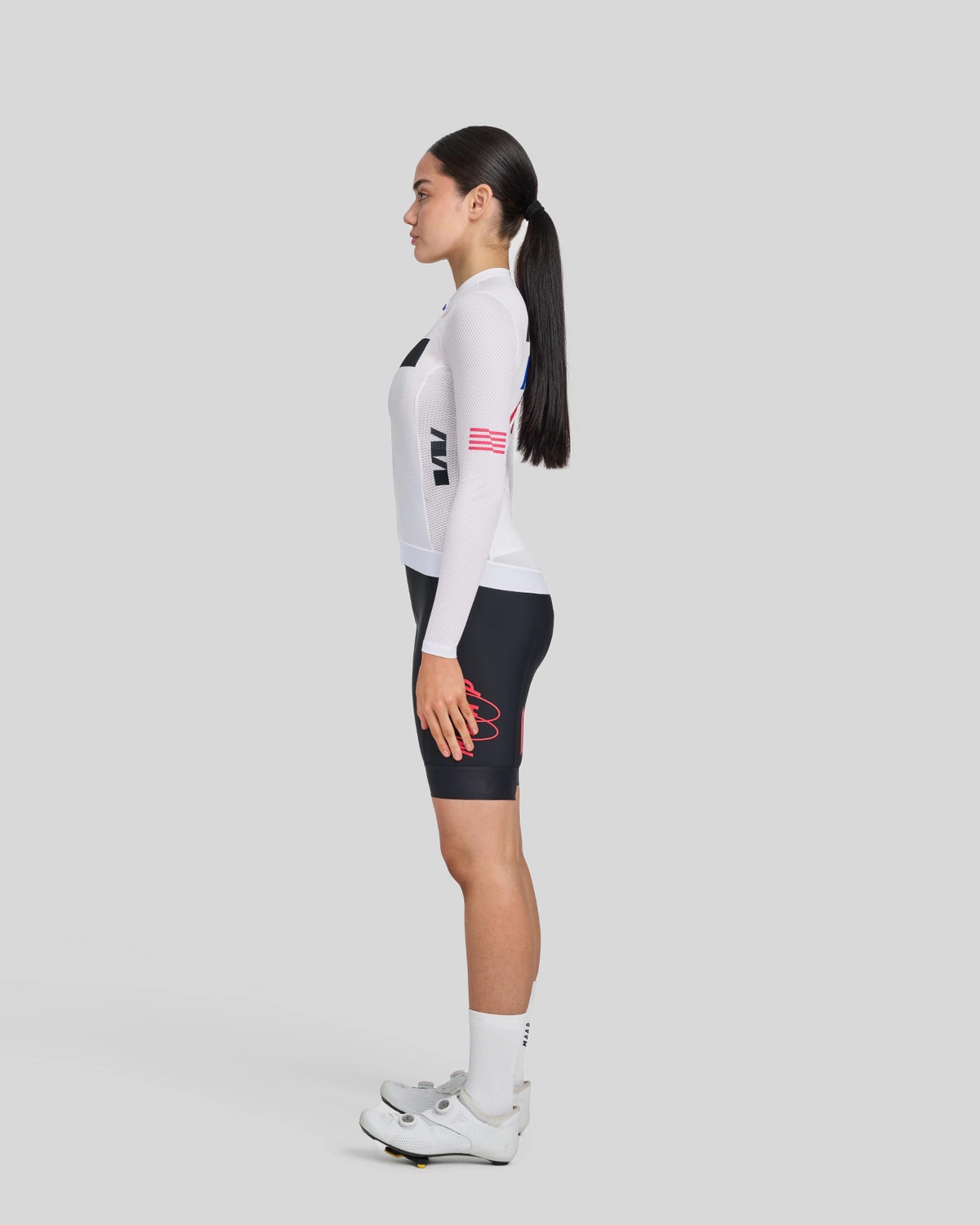 Áo Thể Thao Đạp Xe Nữ MAAP Women's Trace Pro Air LS Jersey - Màu Trắng