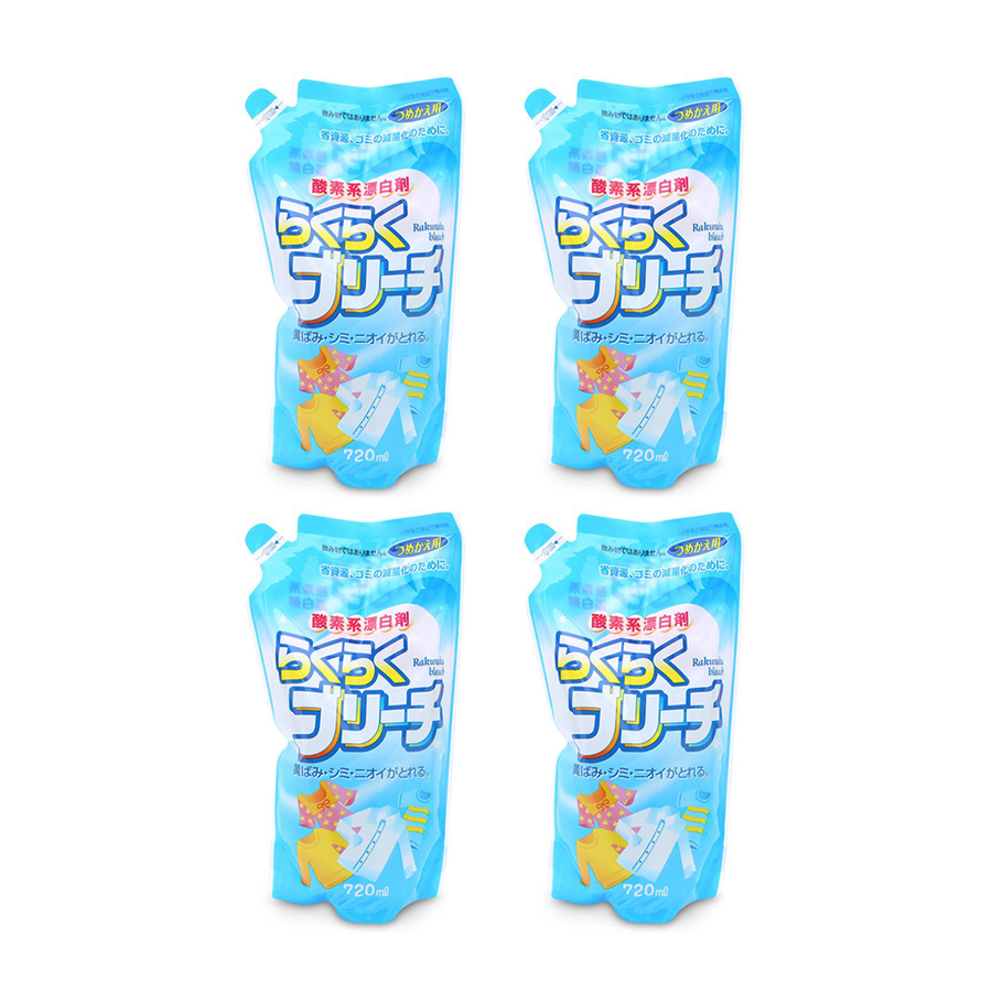 Nước tẩy trắng quần áo cho vải mỏng/ vải màu Rocket Raku 720ml - Hàng Nội Địa Nhật Bản
