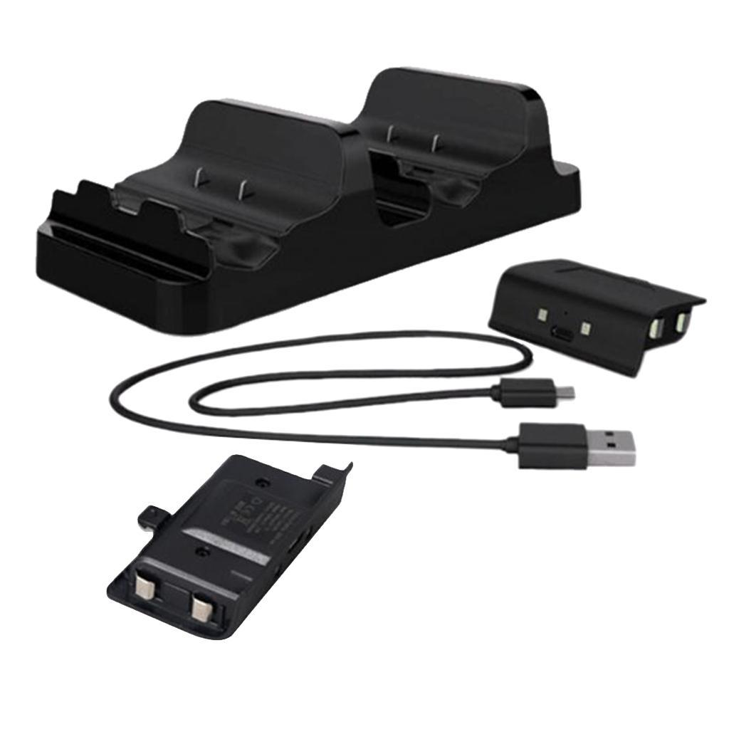 Portable USB Charging Base Charger Dock With Battery For   One Black