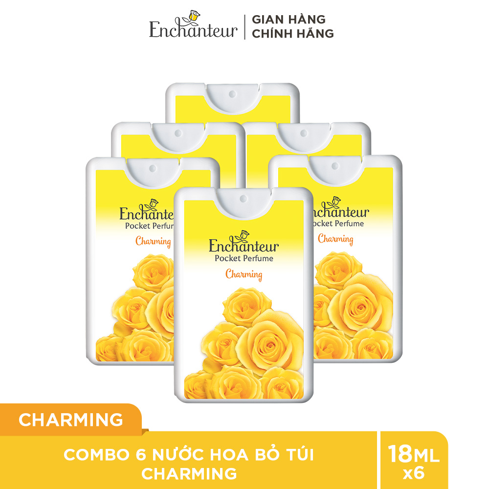 Combo 6 Nước hoa bỏ túi Enchanteur hương Charming 18ml/hộp