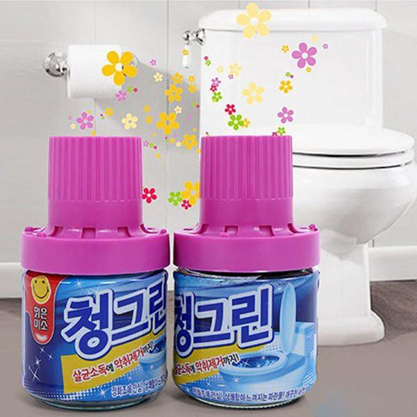 Cốc thả bồn cầu khử mùi, diệt khuẩn Hàn Quốc hương hoa thơm ngát 450ml - nắp hồng