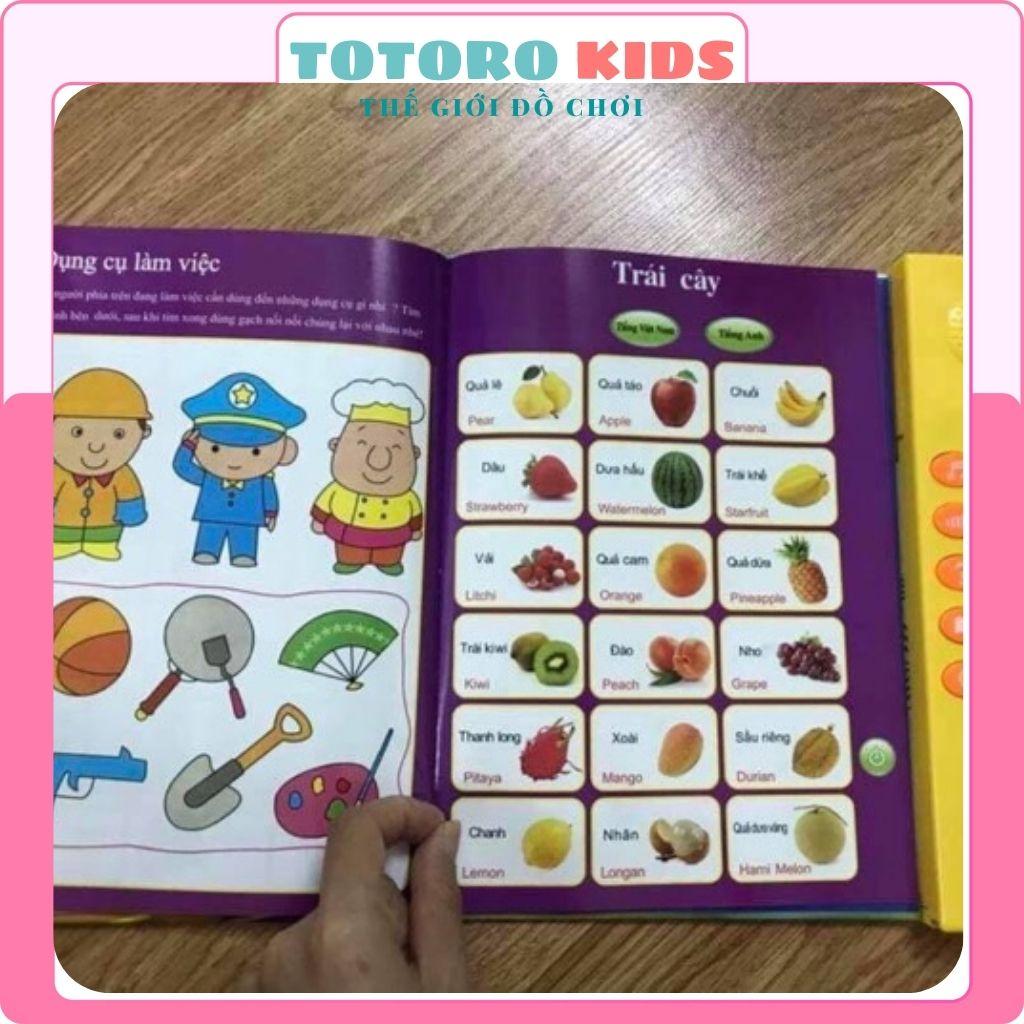 Sách quý điện tử học tập dậy nói song ngữ cho trẻ em bé các chủ đề kích thước 30×30 cm