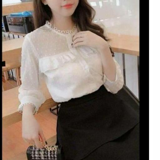 Áo sơ mi voan dài tay nữ