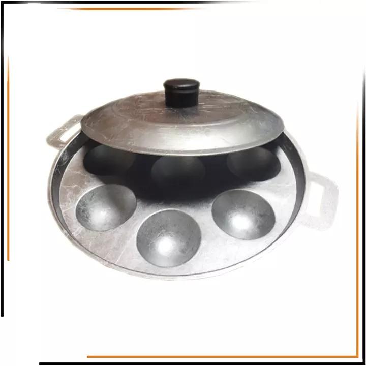 Khuôn Làm Bánh Khọt Bằng Nhôm 8 Lỗ Kèm Nắp Siêu Tiện Lợi