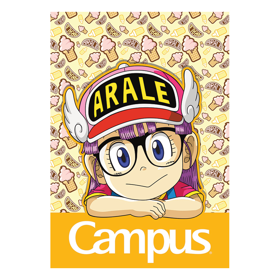 Lốc 10 Cuốn Vở 4 Ô Ly (2,5X2,5Mm) Campus Arale Norimaki NB-BARN48 - ĐL 100 (48 Trang) - Giao Mẫu Ngẫu Nhiên