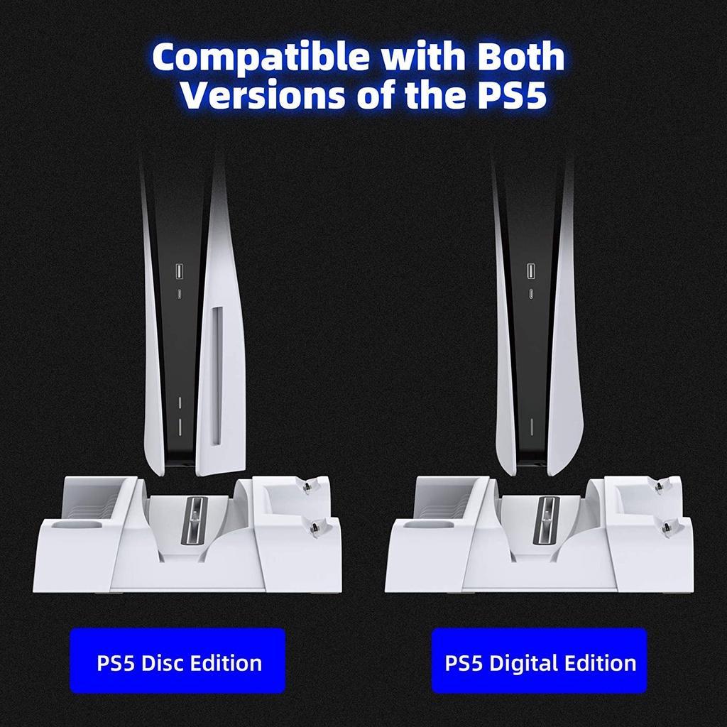 Giá Đỡ Tản Nhiệt DOBE PS5 Tích Hợp Đèn LED Với 10 Khe Cắm Sạc Cho Playstation 5
