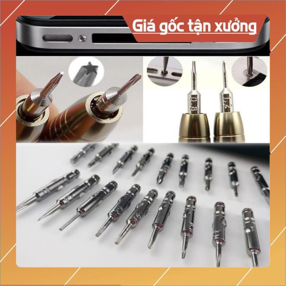 Phượt thủ Bộ tua vít đa năng sửa chữa điện thoại screwdriver 25 đầu bóp da Chammart