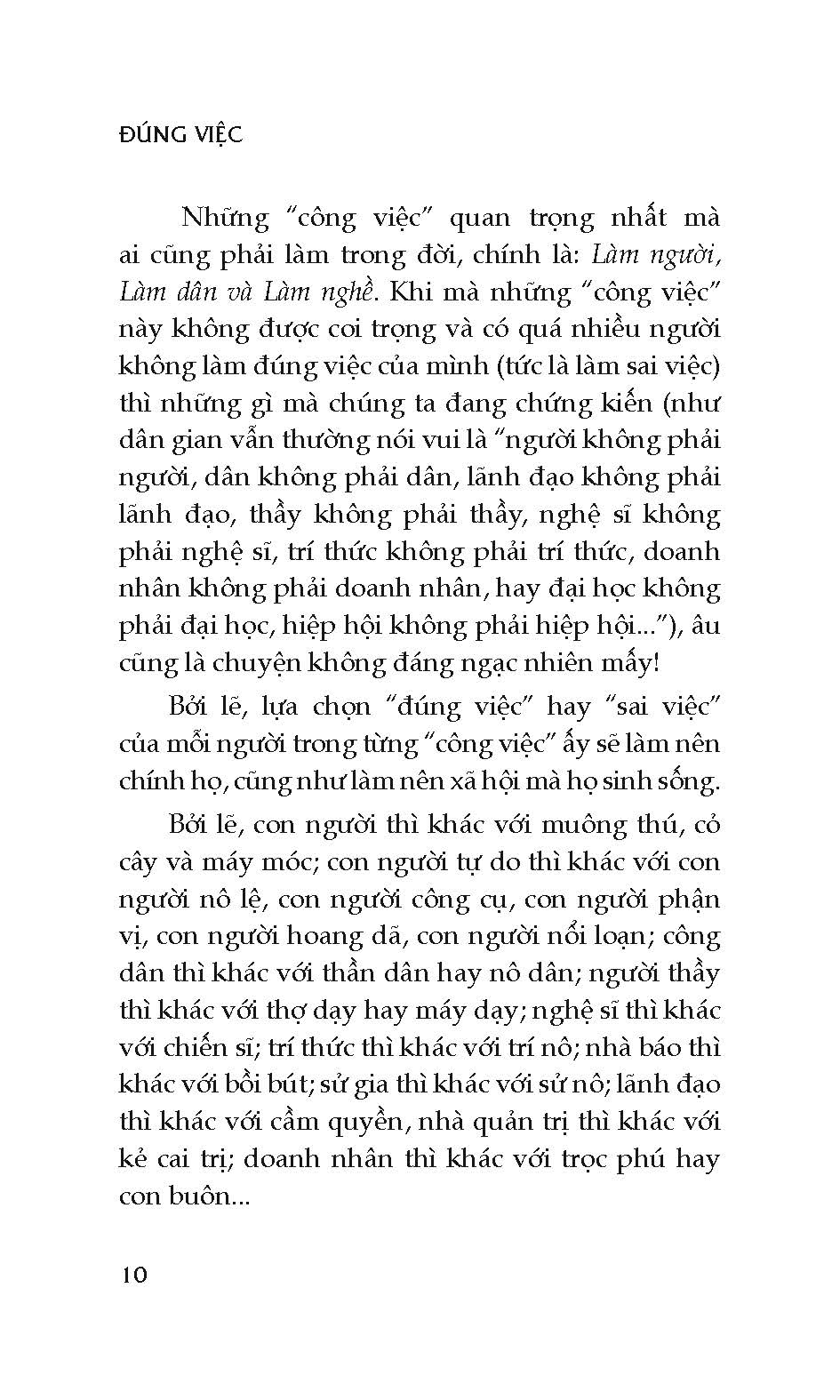 Đúng Việc - Một Góc Nhìn Về Câu Chuyện Khai Minh (Tái bản lần thứ 12) - Bìa cứng (Bản in năm 2023)