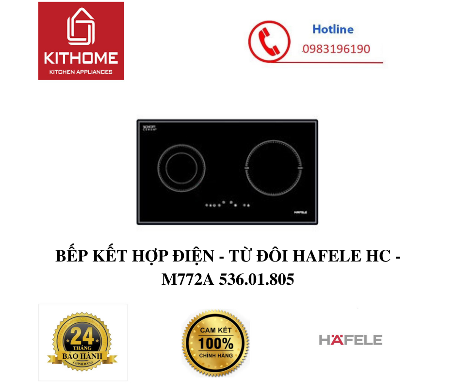 BẾP KẾT HỢP ĐIỆN - TỪ ĐÔI HAFELE HC - M772A 536.01.805 - Hàng chính hãng