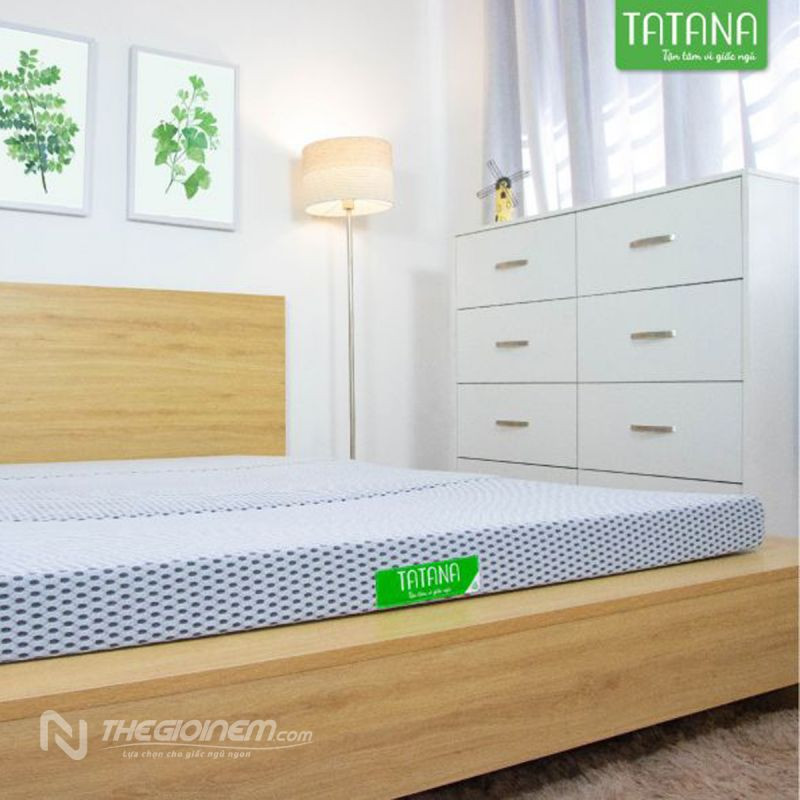 Nệm Cao Su Nhân Tạo TaTaNa  Gấp 3 Vải Mát Lạnh