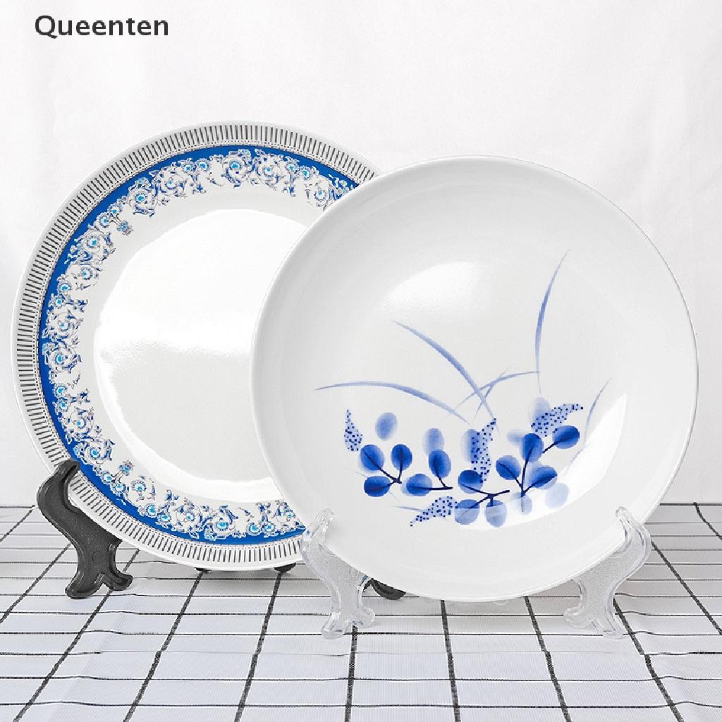 Queenten Cool Dish Plate Collection Rack Artwork Stand Storage Holder Folding Bowl Plate VN