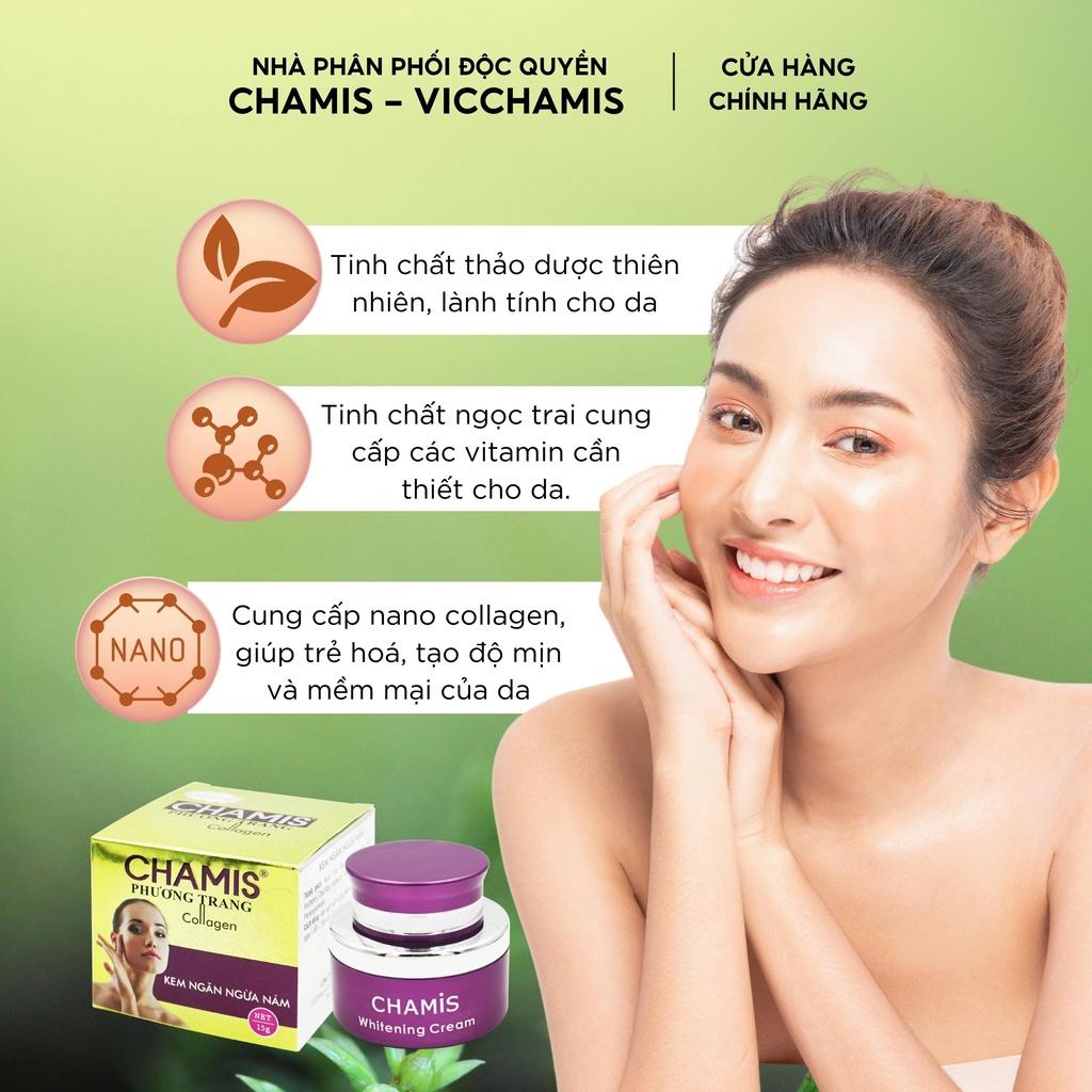 Kem dưỡng trắng giảm mờ nám, tàn nhang, dưỡng da trắng hồng đều màu CHAMIS