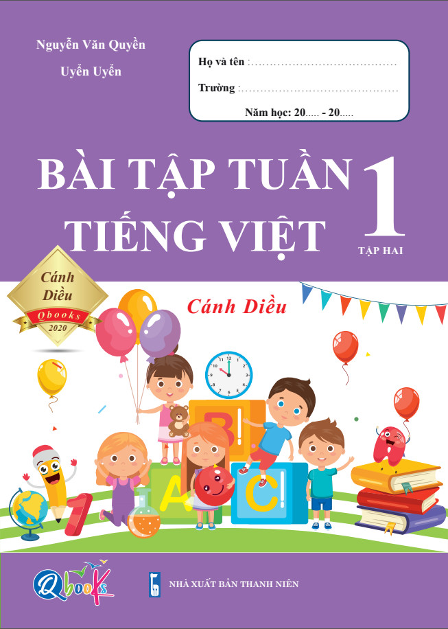 Combo Bài Tập Tuần, Đề Kiểm Tra Toán - Tiếng Việt Lớp 1 - Học Kì 2 - Cánh Diều (4 cuốn)