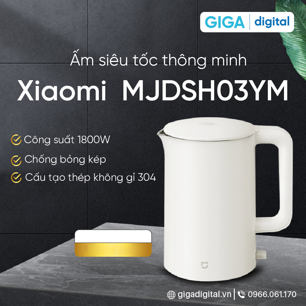 Ấm siêu tốc thông minh 1.7L Xiaomi MJDSH03YM - Hàng Chính Hãng