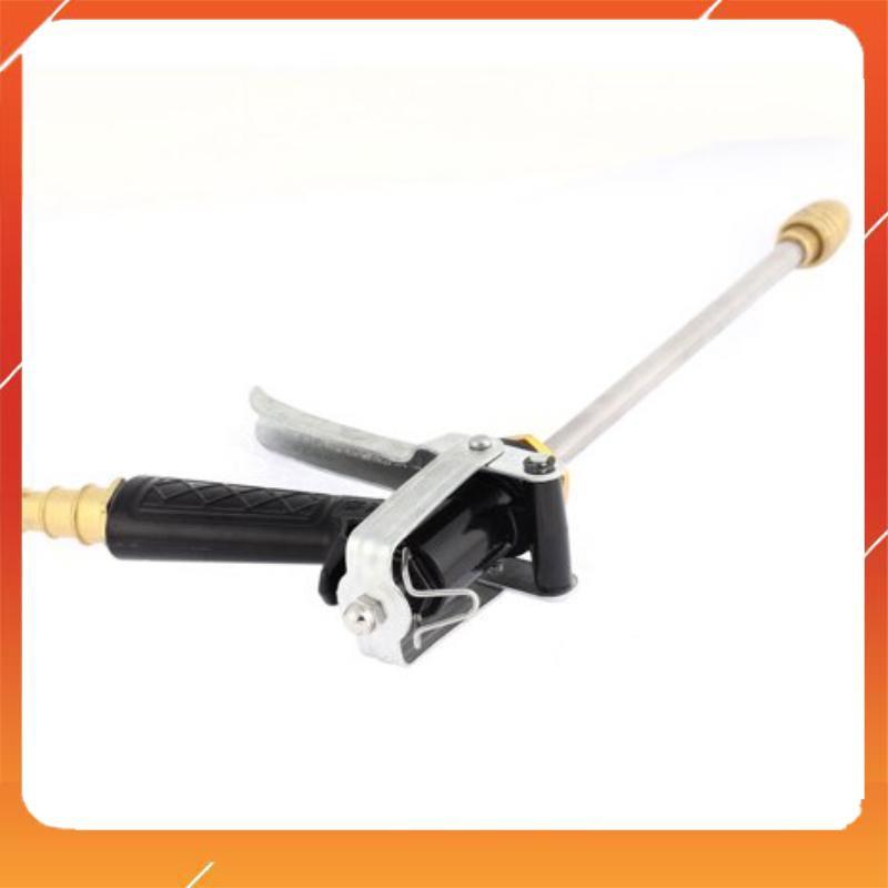 Bộ dây vòi xịt nước rửa xe, tưới cây . tăng áp 3 lần, loại 7m, 10m 206318 đầu đồng,đai,nối nhựa đen+ tặng đai