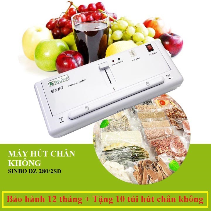 MÁY HÚT CHÂN KHÔNG THỰC PHẨM DZ-280 KHÔNG KÉN TÚI - Tặng 10 túi hút chân không