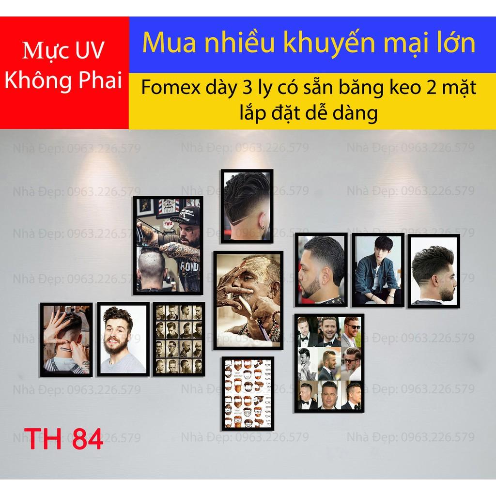 Bộ tranh FOMEX dán tường tiệm cắt tóc nam. Mã TH84