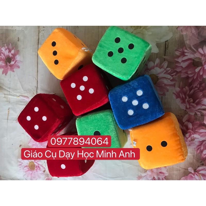 Xúc xắc bọc nhung size 10cm ️hàng đẹp chất lượng loại 1giáo cụ đồ dùng dạy học hấp dẫn