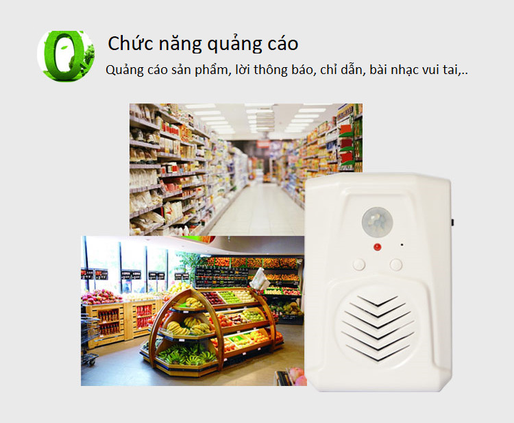 Báo khách cảm biến chuyển động hồng ngoại (gắn thẻ nhớ) - Tặng kèm 01 miếng thép đa năng để ví