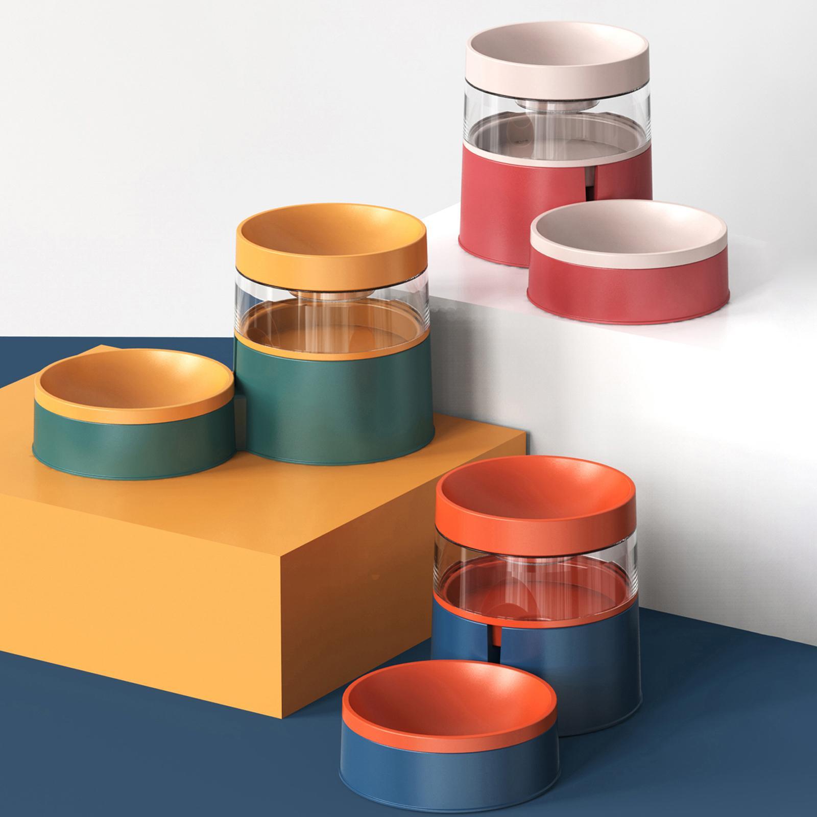 Automatic Pet Feeders Food Bowl Water Feeding Drinking Dish