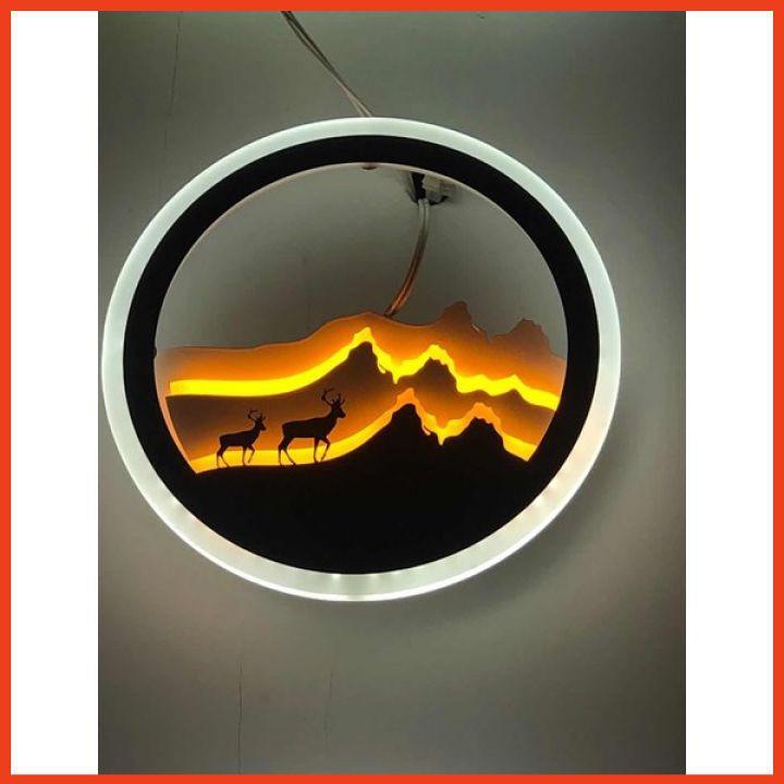 Đèn Tường Hai Con Hươu, Đèn Trang Trí Gắn Tường _ BH 12 Tháng