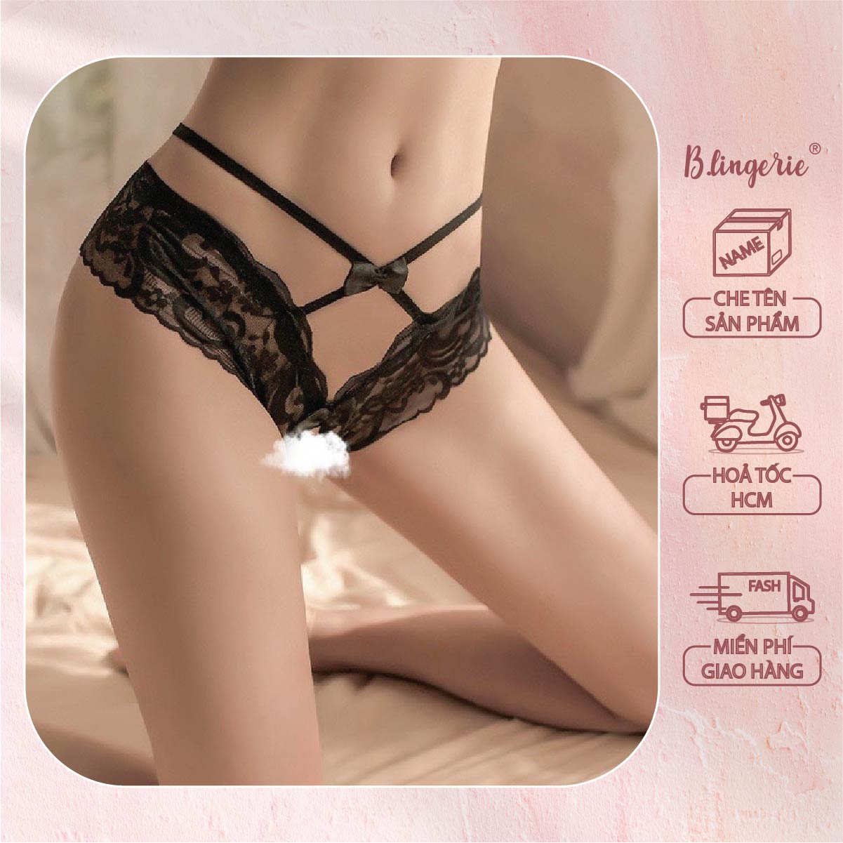 Quần Lót Không Đáy Chéo Dây Gợi Cảm - B.Lingerie