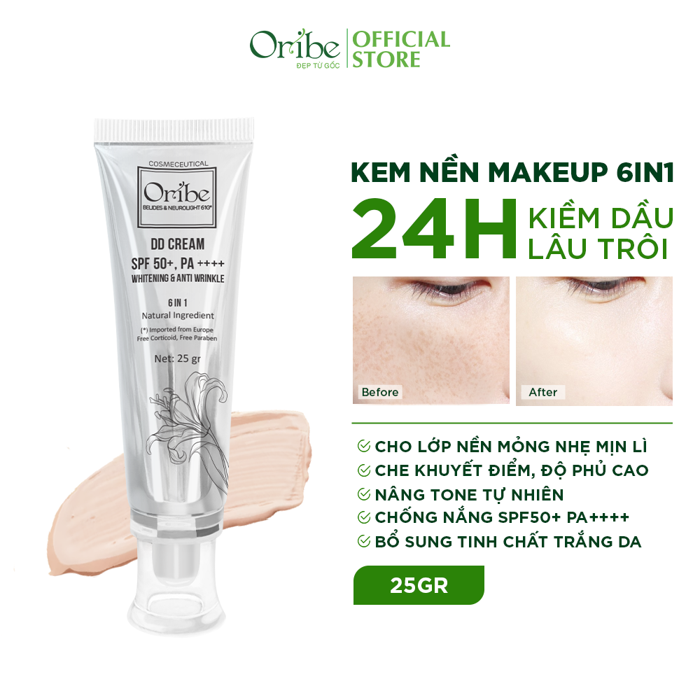 Kem Nền Che Khuyết Điểm Kiềm Dầu Mịn Nhẹ Chống Nắng DD Cream Oribe 25g