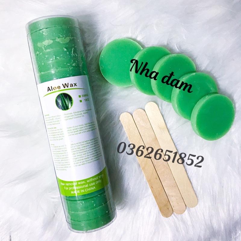 Sáp wax lông dạng viên 500g tặng kèm que gỗ quết sáp