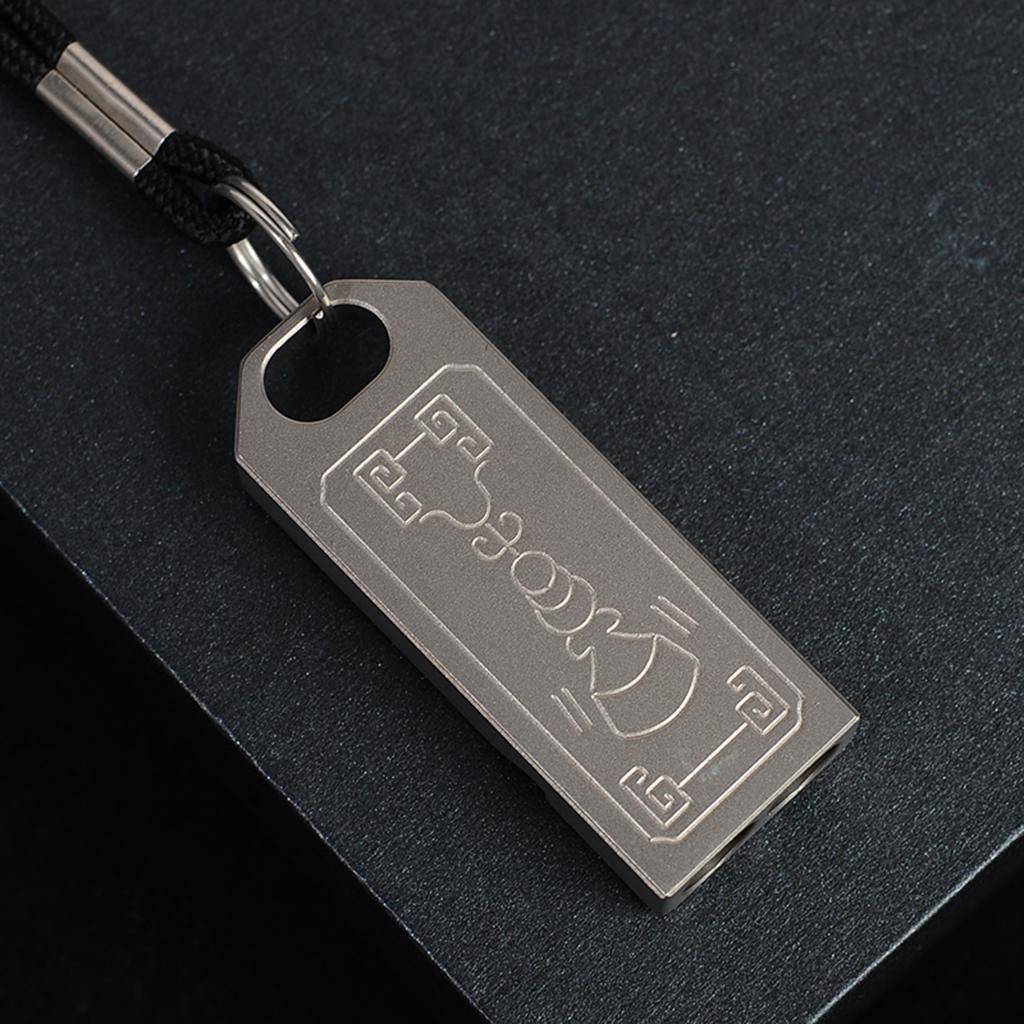 Titanium Safety Whistle, Outdoor Loud Emergency Whistles with Lanyard for Camping Hiking Sports Training Kayaking Survival