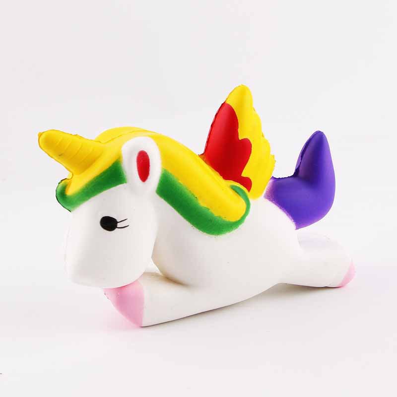 Squishy unicorn bờm vàng, squishy chậm tăng mùi thơm dịu nhẹ, đồ chơi cho bé trai và bé gái