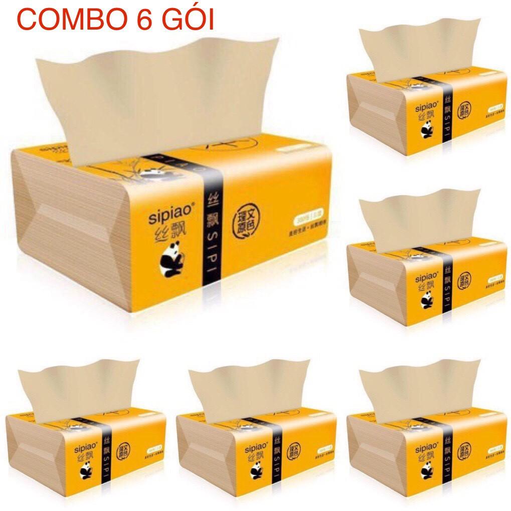 Combo 6 gói giấy ăn gấu trúc dai mịn cao cấp