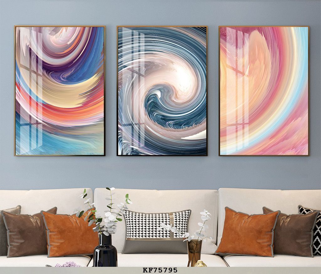 Tranh Trang Trí In Trên Vải Canvas - Tranh Treo Tường Trừu Tượng Sắc Màu