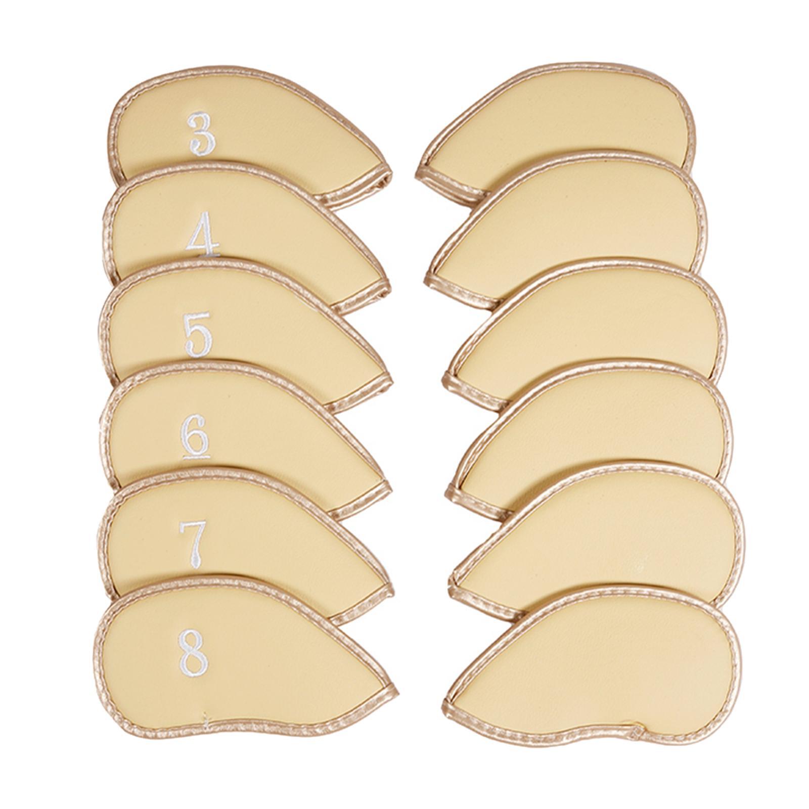 Golf Iron Head Covers, Golf Iron Headcovers, Modern Anti Scratch, Outdoor PU Leather Golf Club Head Cover for Equipment Golfer Travel Transport