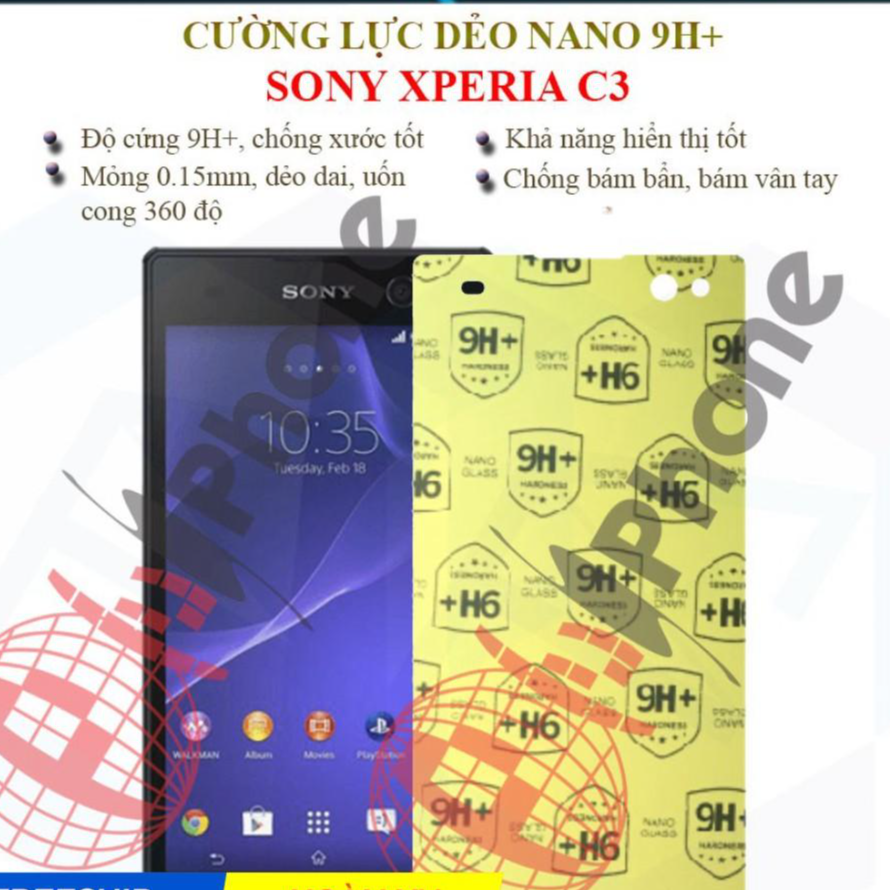 Dán cường lực dẻo nano dành cho Sony C3