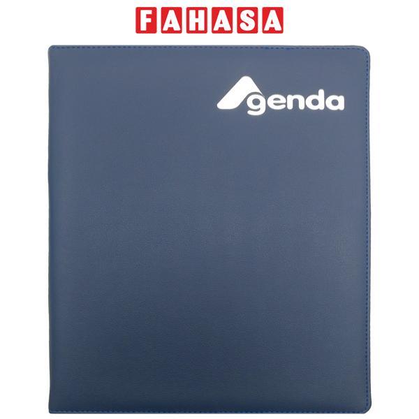 Sổ Bìa Da Agenda Đại - Kẻ Ngang 48 Trang - Fabico-XNI24 - Màu Xanh Dương