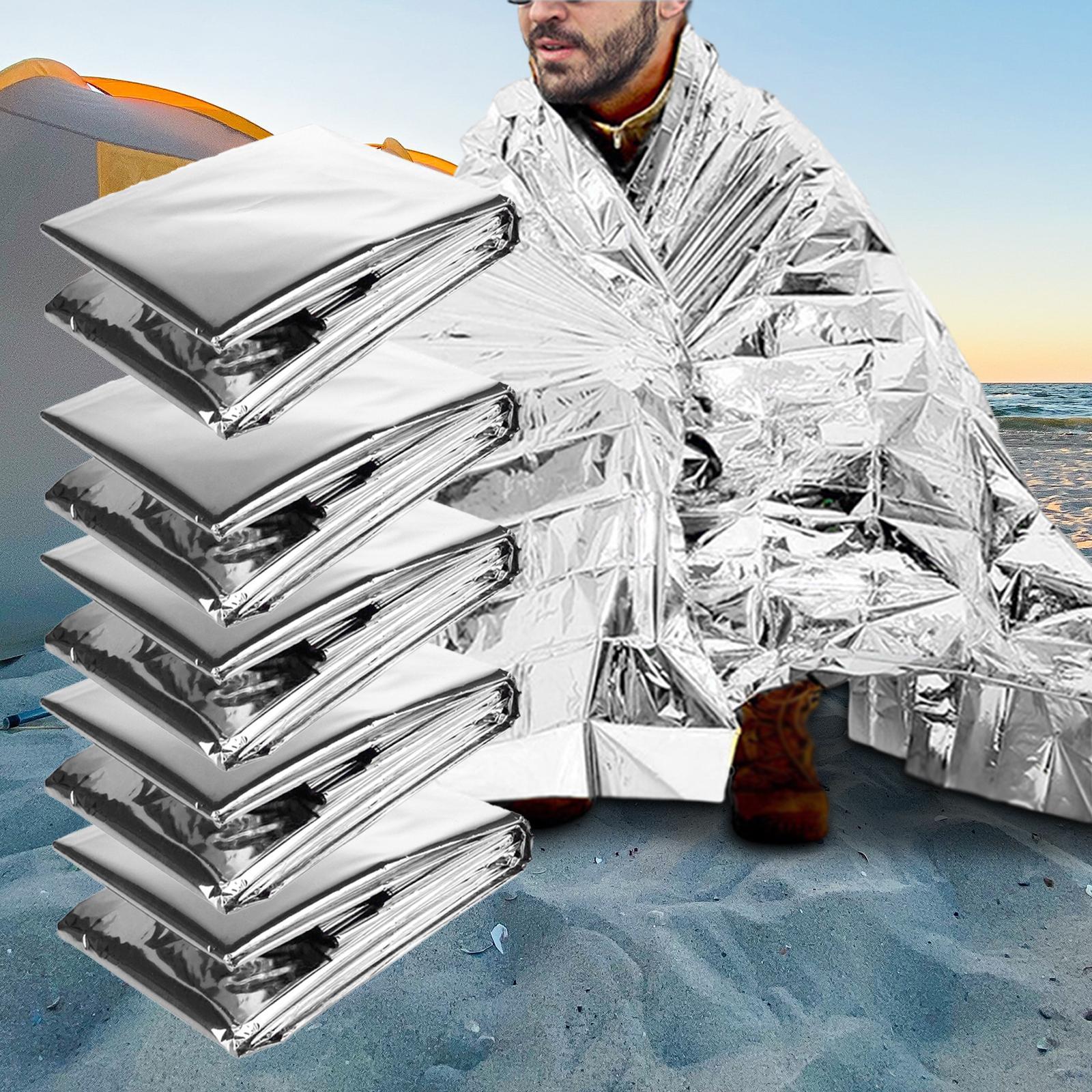 5 Pieces Thermal Blanket 130*210cm Foil Space Blanket for First Aid