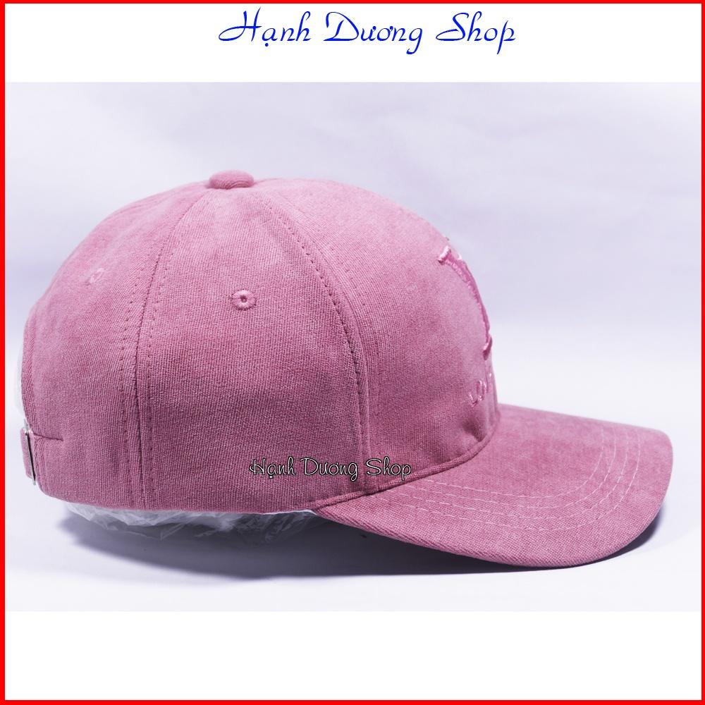 Mũ lưỡi trai ️ Nón kết thêu hình chữ chất liệu nhung cao cấp form unisex nam nữ
