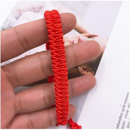 Vòng tay sợi chỉ đeo tay dây màu đỏ may mắn dây lụa xoắn, trang sức xinh xắn