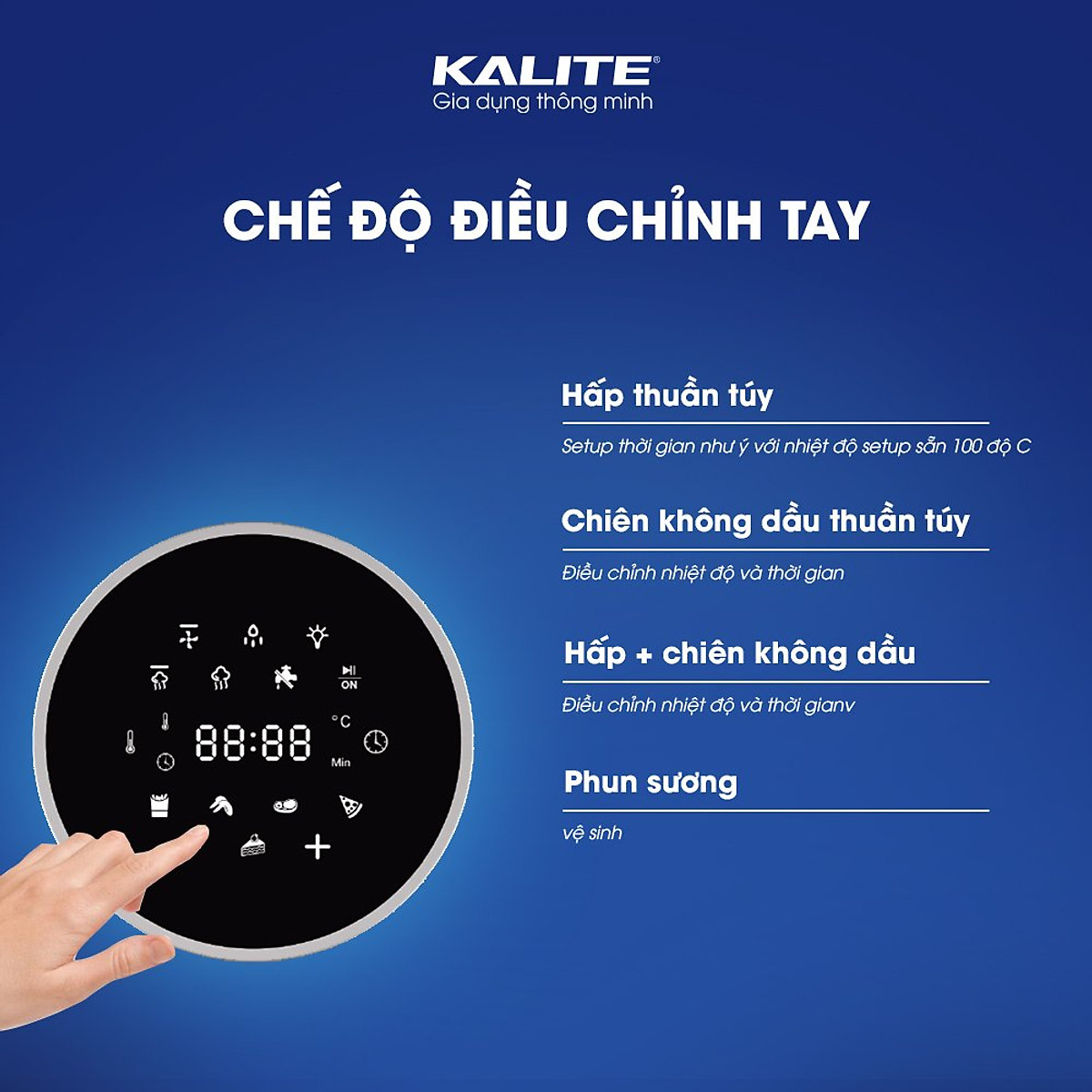 Nồi Chiên Hơi Nước KALITE STEAM STAR, Dung Tích Nồi 15L, Công Suất 1635W - Hàng Chính Hãng