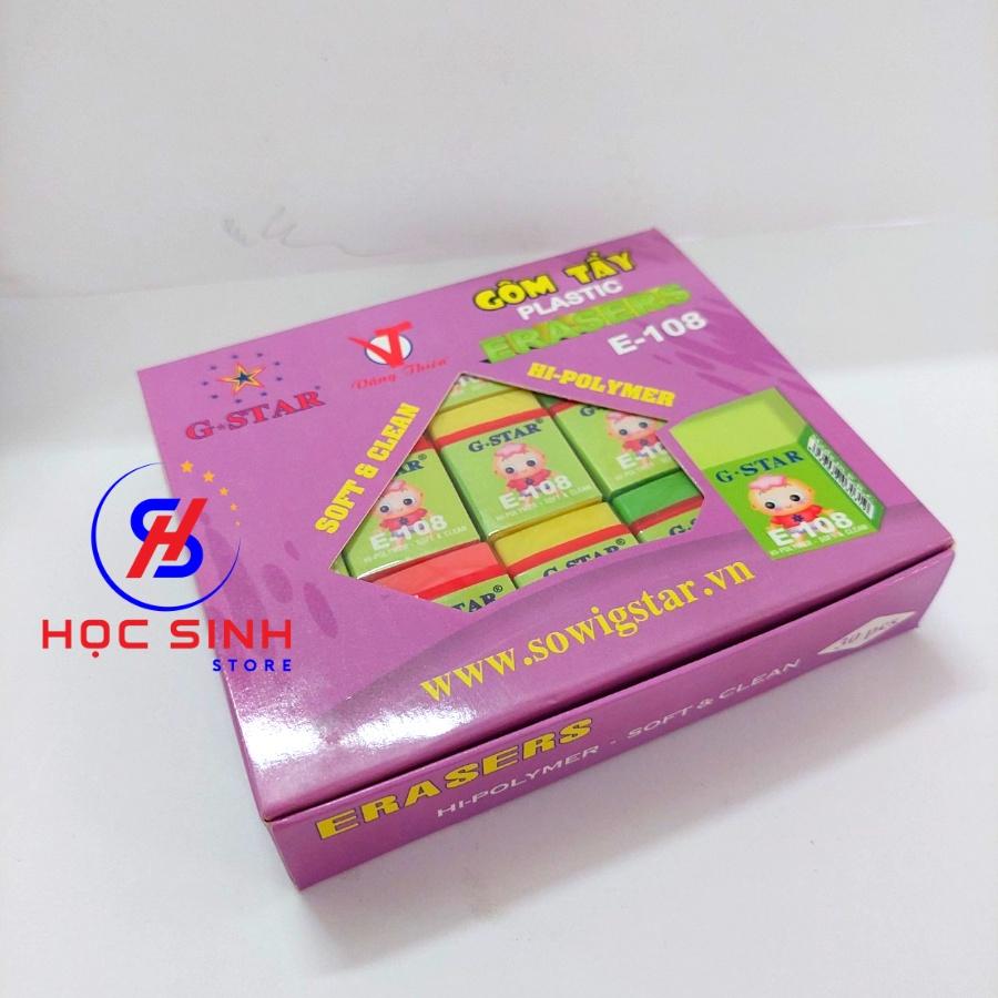 Hộp 30 Cái Gôm Tẩy Bút Chì E-108 Gstar