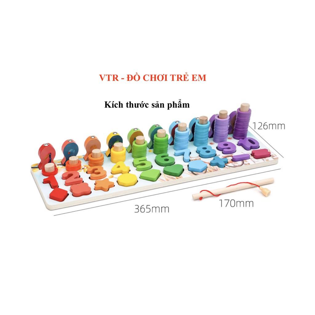 BỘ ĐỒ CHƠI CÂU CÁ GỖ 4 IN 1 CHO BÉ YÊU