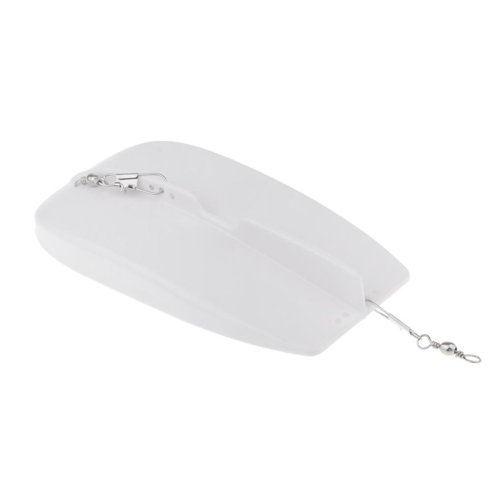 2x Artificial Bait Adjustable Weight Fishing Planer Trolling Diving Board Black White