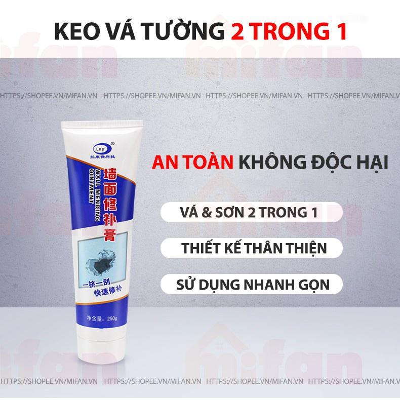 (LOẠI TỐT) Set 2 lọ keo trám bít tường bị nứt hở chống thấm 250G chuyên dụng -Tặng gạt trám keo